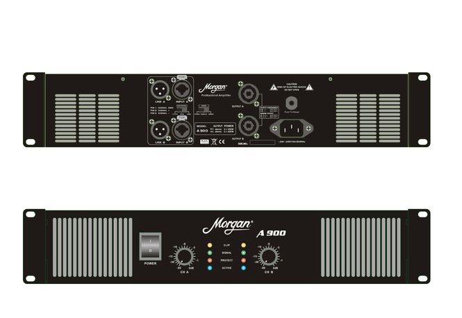 Hovedbilde Morgan AMP A900 Sluttrinn, 2 x 450W i 4 ohm