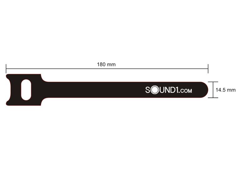 SLX-audio Cable Tie Velcro, kabelstrips med logo