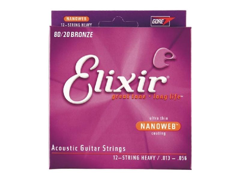Elixir 11162 Acoustic 80/20 Bronze 12-String NANOWEB 013-056