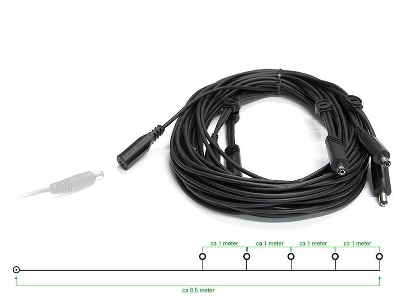SLX-audio DC5 strømforsyningskabel
