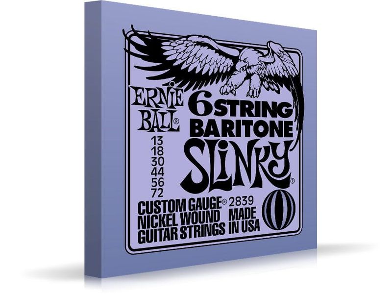 Ernie Ball EB-2839 Slinky Nickelwound, 6-String Baritone 13-72