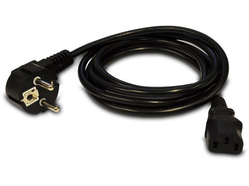 SLX-audio EU5 - Strømkabel/nettkabel med støpt jordet stikkontakt, 2M