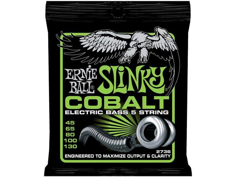 Ernie Ball EB-2736, 5 str. Cobalt Bass Strengesett, 45-130