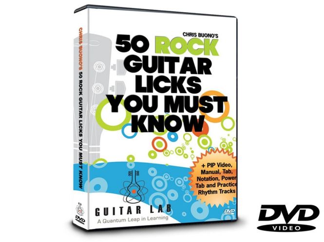 Hovedbilde Chris Buono's 50 Rock Guitar Licks You Must Know