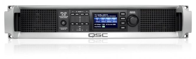 Hovedbilde QSC PLD4.2 4-kanals sluttrinn med DSP. 4 x 700W i 4 ohm