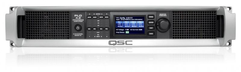 QSC PLD4.2 4-kanals sluttrinn med DSP. 4 x 700W i 4 ohm