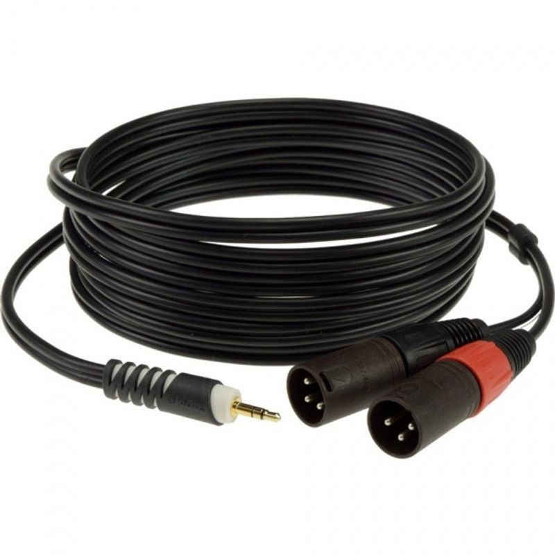 Klotz AY9-0300 Y-kabel Stereo Minijack - X2 XLR han 3m