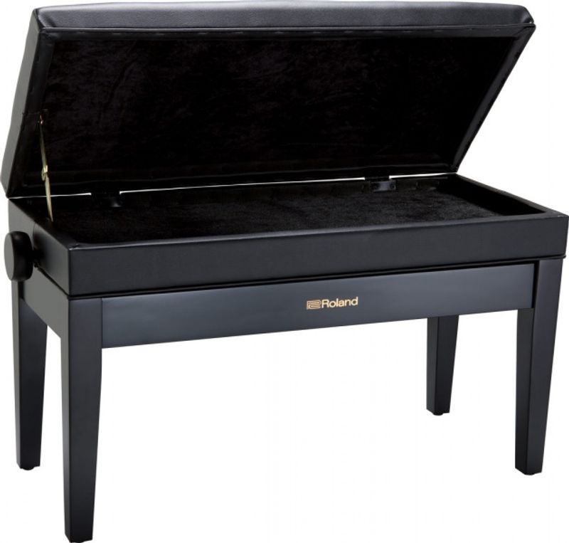 Roland RPB-D400BK Duett Pianokrakk, Polstret Vinyl, Justering, Noterom, Sort