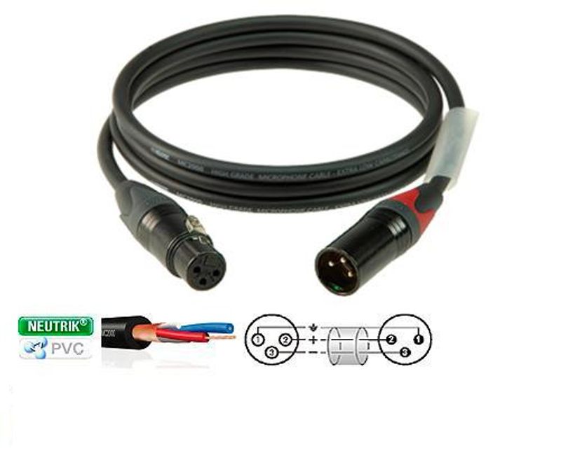 Klotz mik kabel m/brun krave 1 m